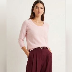 ATUMN CASHMERE lightweight Hi-lo oversized long line sweater with side s…